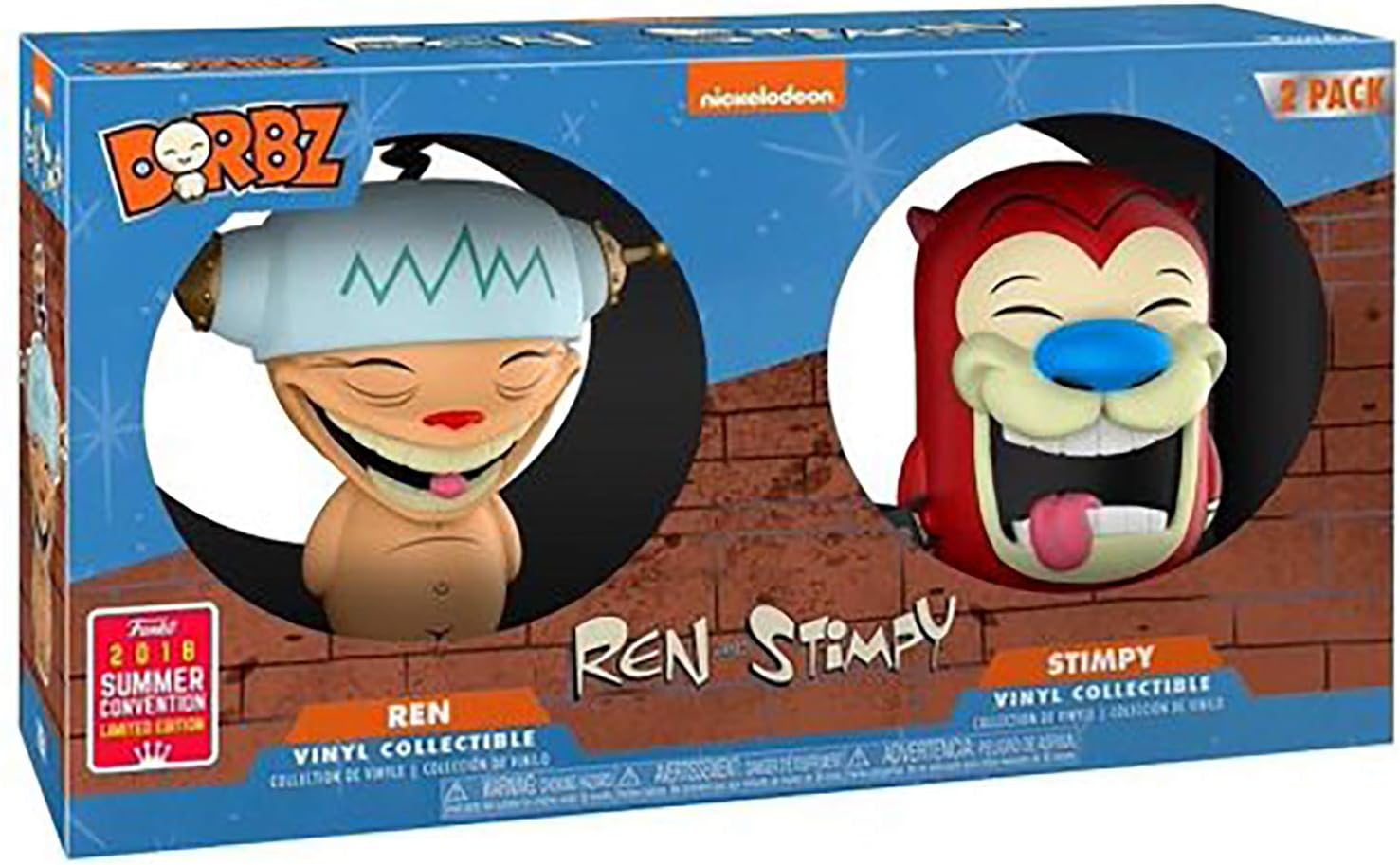 Dorbz Funko Ren and Stimpy - Nickelodeon Vinyl Figures - 2-Pack - 2018 SDCC Exclusive