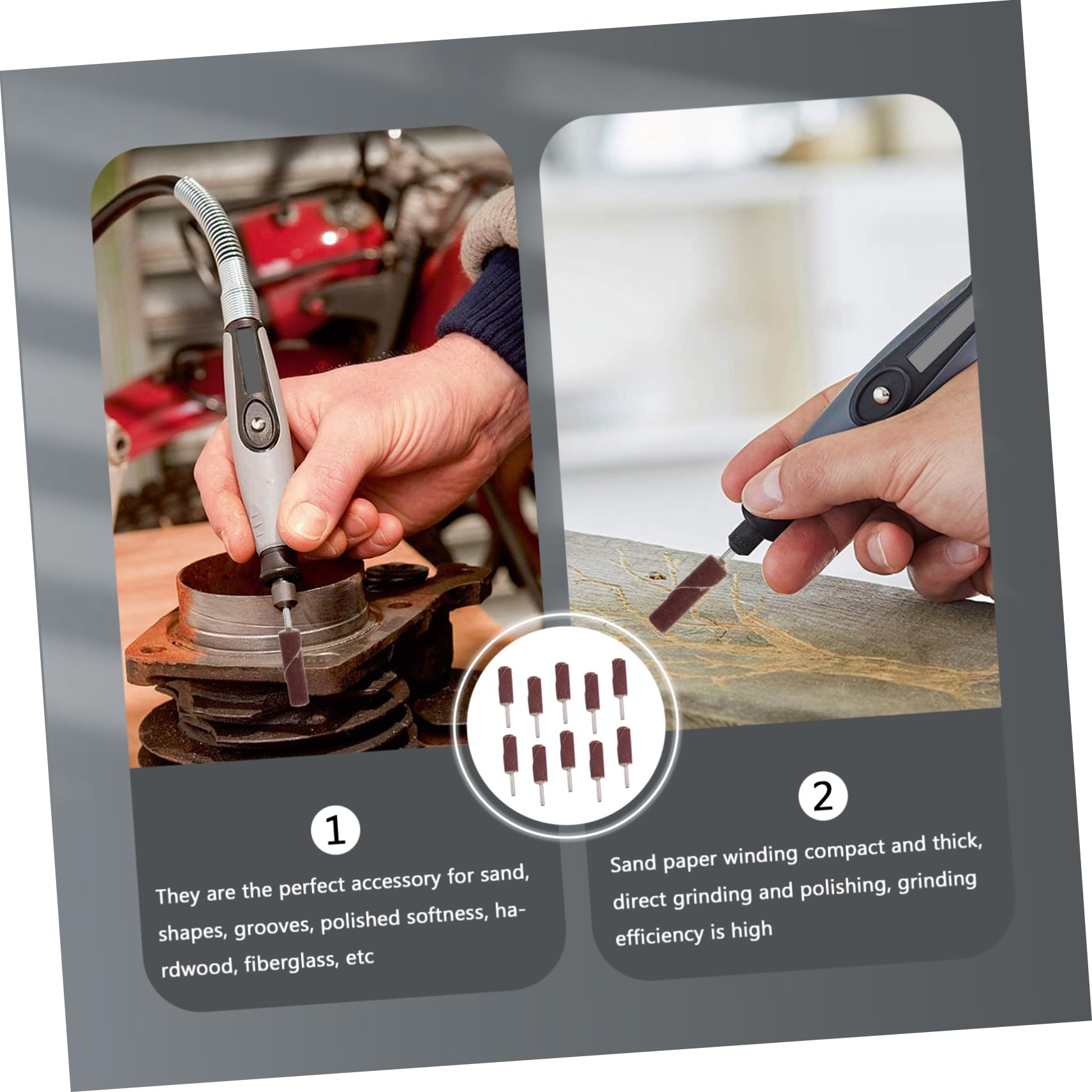 ARTIBETTER Abrasive Wheel Sander 10pcs Sanding Wheel for Grinder 3 * 10 * 30mm Sturdy Material