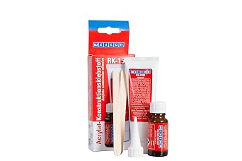 WEICON RK-1500 Acrylate Structural Adhesive | 2,12 oz | Transparent | with activator