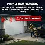 DEKCO Wired 2K Security Camera Outdoor, 180° Pan & 270° Coverage, 24/7 Constant Power Surveillance, Full Color Night Vision, AI Human Detection, Cloud Storage Edition, Spotlight & Siren