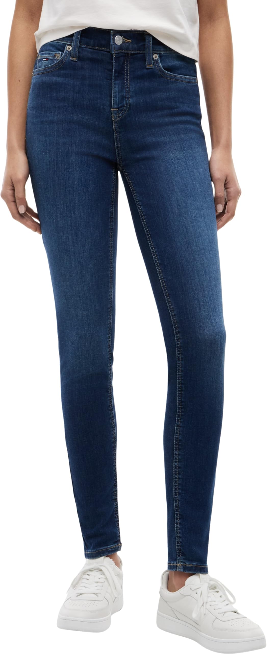 Tommy Jeans Donna Jeans Nora Skinny Fit, Blu (Denim Dark), 31W/30L-image