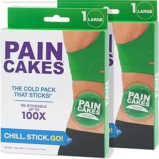 PAINCAKES Reusable Sticks to Body, Cold Pack, 5" Large, Body Stickable Ice Pack for Targeted Cold Therapy, Perfect for Injuries, and Small Areas, Latex-Free Cold Compress, Green