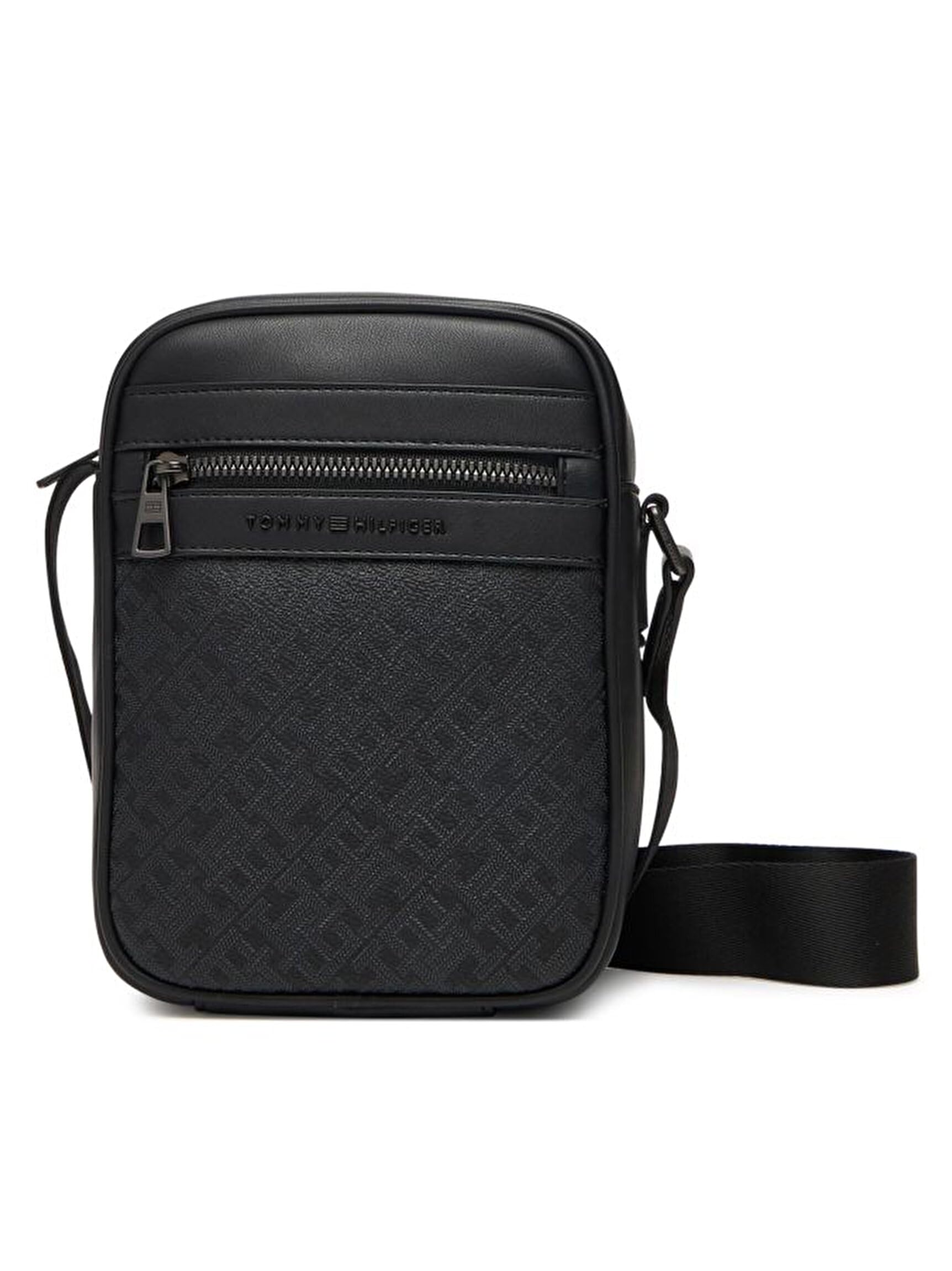 Tommy Hilfiger TH MONOGRAM MINI REPORTER, COLOR BLACK BDS - BLACK One Size