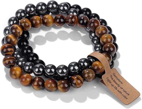 3 PCS Healing Crystal Bracelets for Women 8mm Natural Stone