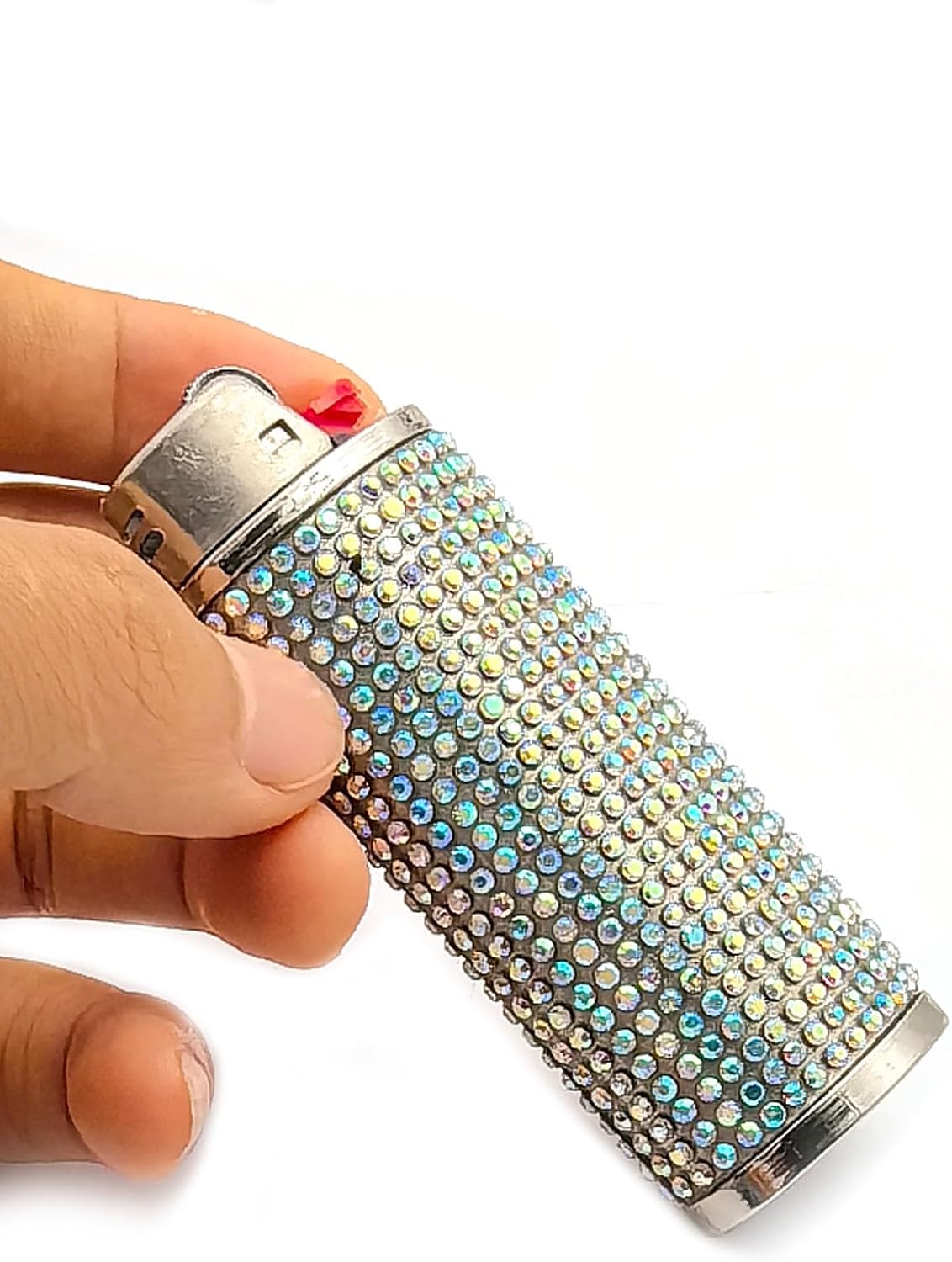 Shiny Handmade Rhinestone Lighter Case Cover Holder Sleeve Pouches for BIC Full Size Classic Lighter J6