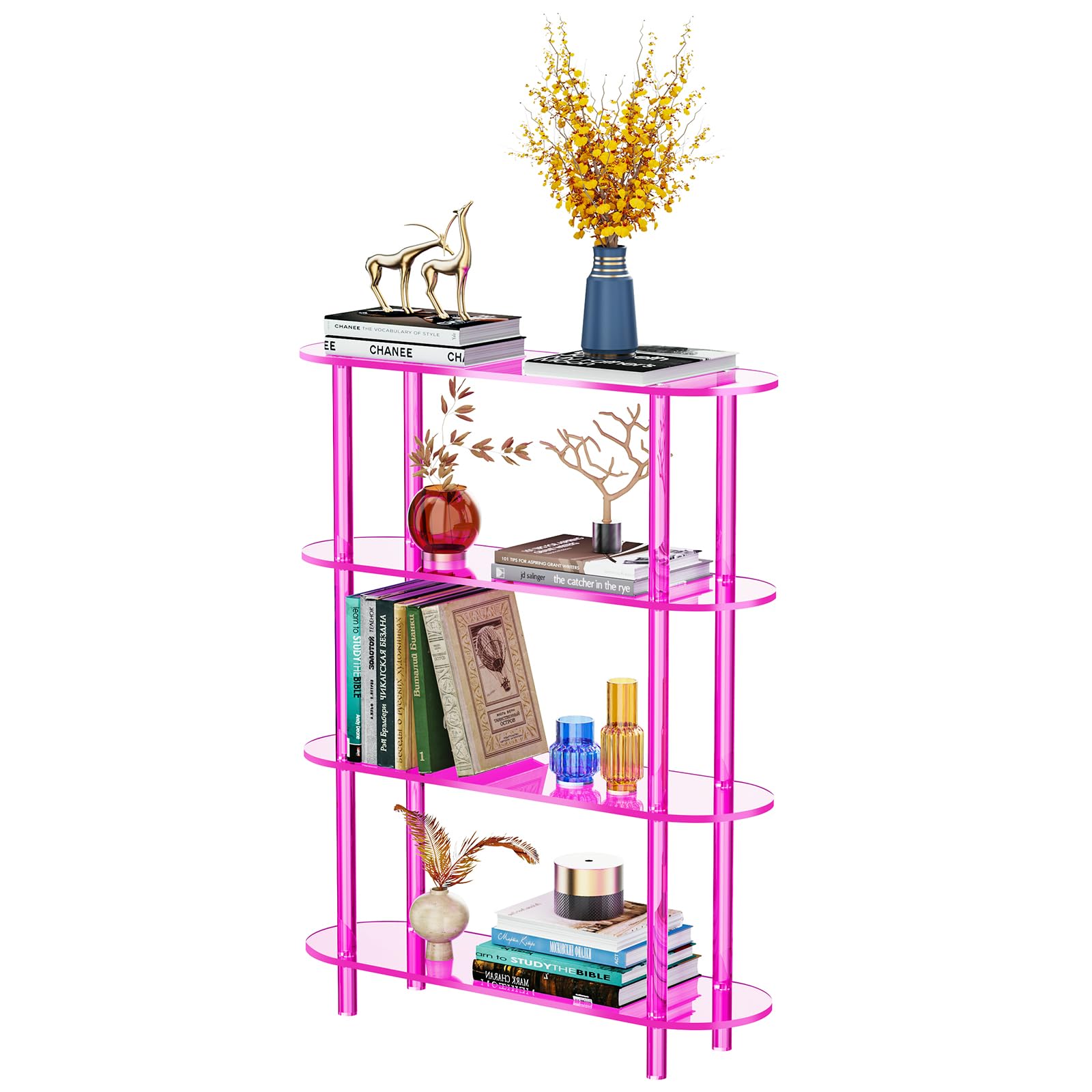 Amazon.com: solaround Clear Bookshelf, Acrylic Bookcase with Open