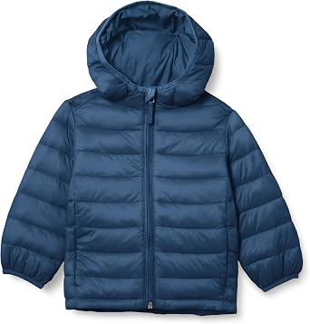 Amazon Essentials Boys and Toddlers Lightweight Water-Resistant Packable Hooded Puffer Jacket, Insulated