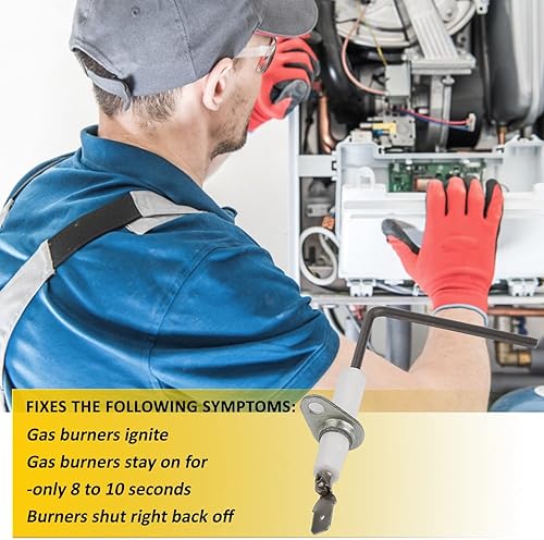 Miniatura 4 de Sensor de llama para horno SEN01114 de Seentech compatible con horno de gas estándar Trane American - Repalces: SEN00337, SEN00441, SEN00491