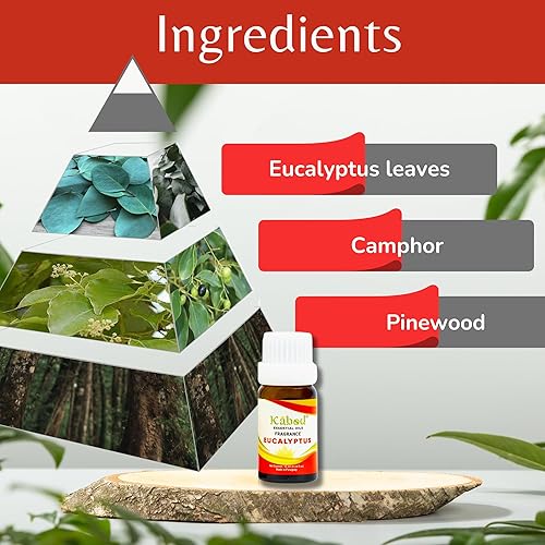 Miniatura 8 de Kabod Aceite esencial de eucalipto, mezcla de aromaterapia para difusores, humidificadores, estufas de aroma, jabón y velas, aceite de fragancia