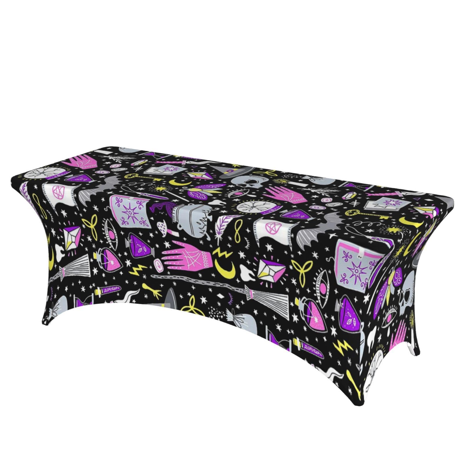 ERCgad Magic Witch Witchcraft Bohemian Drawing Print Rectangular Tablecloth Dining Banquet Party Events Home Celebration Table Cover