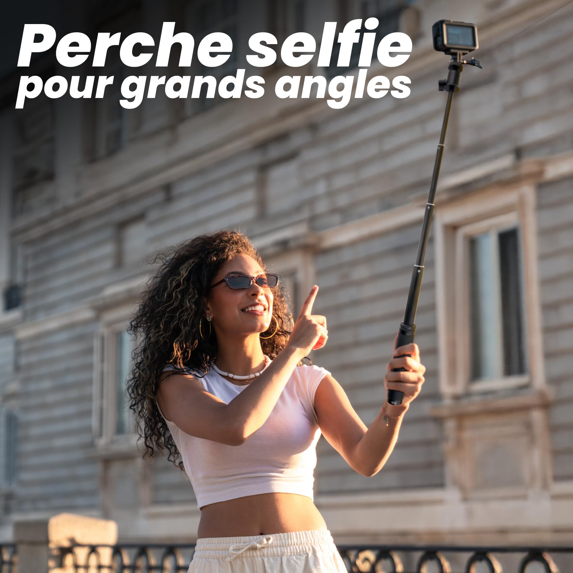 T'nB - Trépied Téléphone, Pack Voyage 4 en 1 avec Perche Selfie, Noir