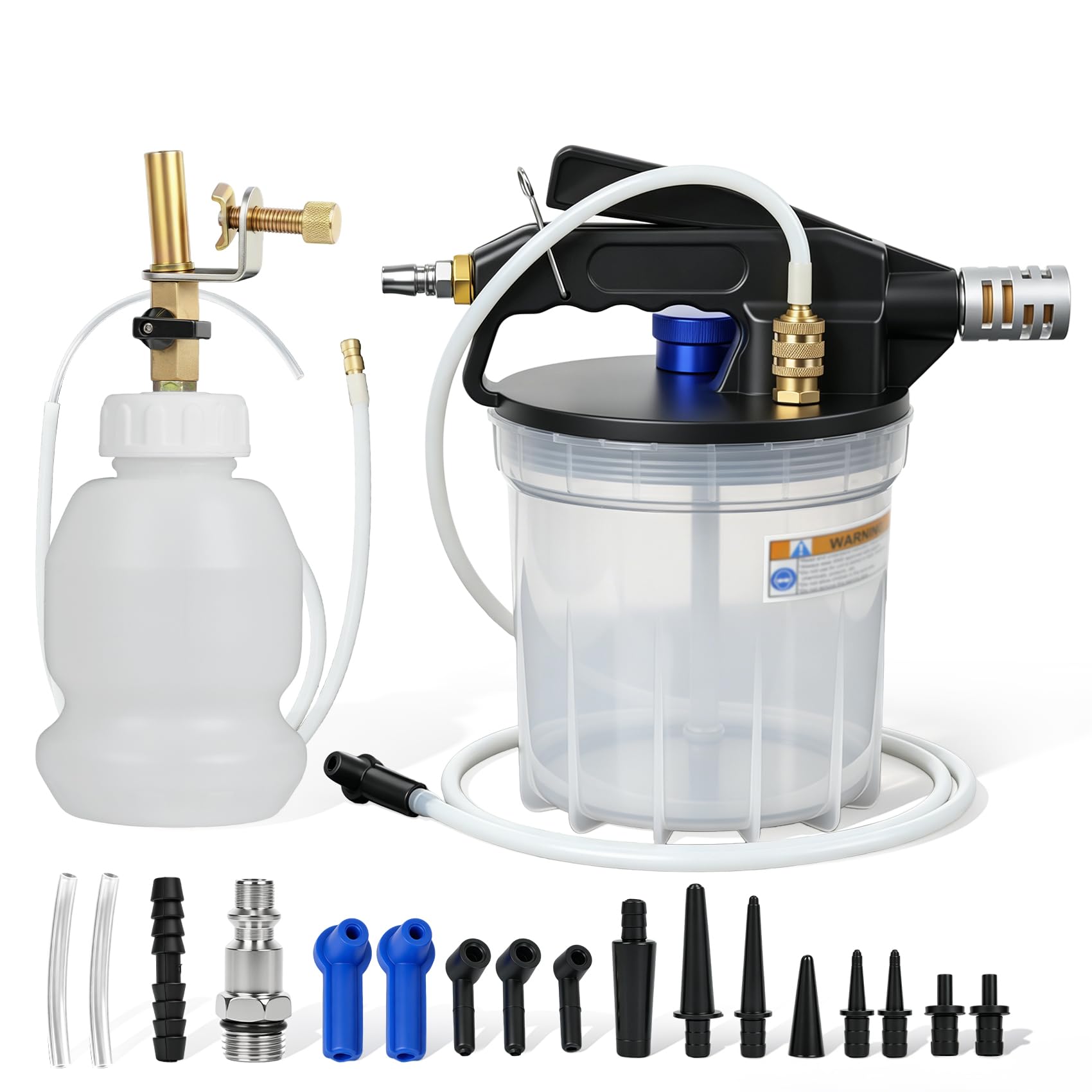 PARAROSE 3L Pneumatic Brake Bleeder Vacuum Pump Kit, One-Person Operation