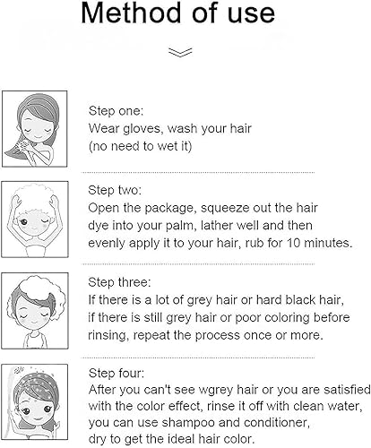 Miniatura 2 de Tinte natural para el cabello, tinte para el cabello Huang Yi Bubble Planta, extracto de planta puro para cabello gris, nuevo champú botánico para