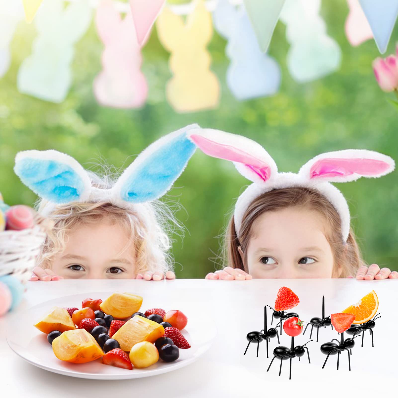 60 Pcs Ant Toothpicks Fruit Dessert Forks, Reusable Fruit Picks Animal Appetizer Forks for Snack Cake Dessert for Kitchen Halloween Birthday Party — Amazon image 6