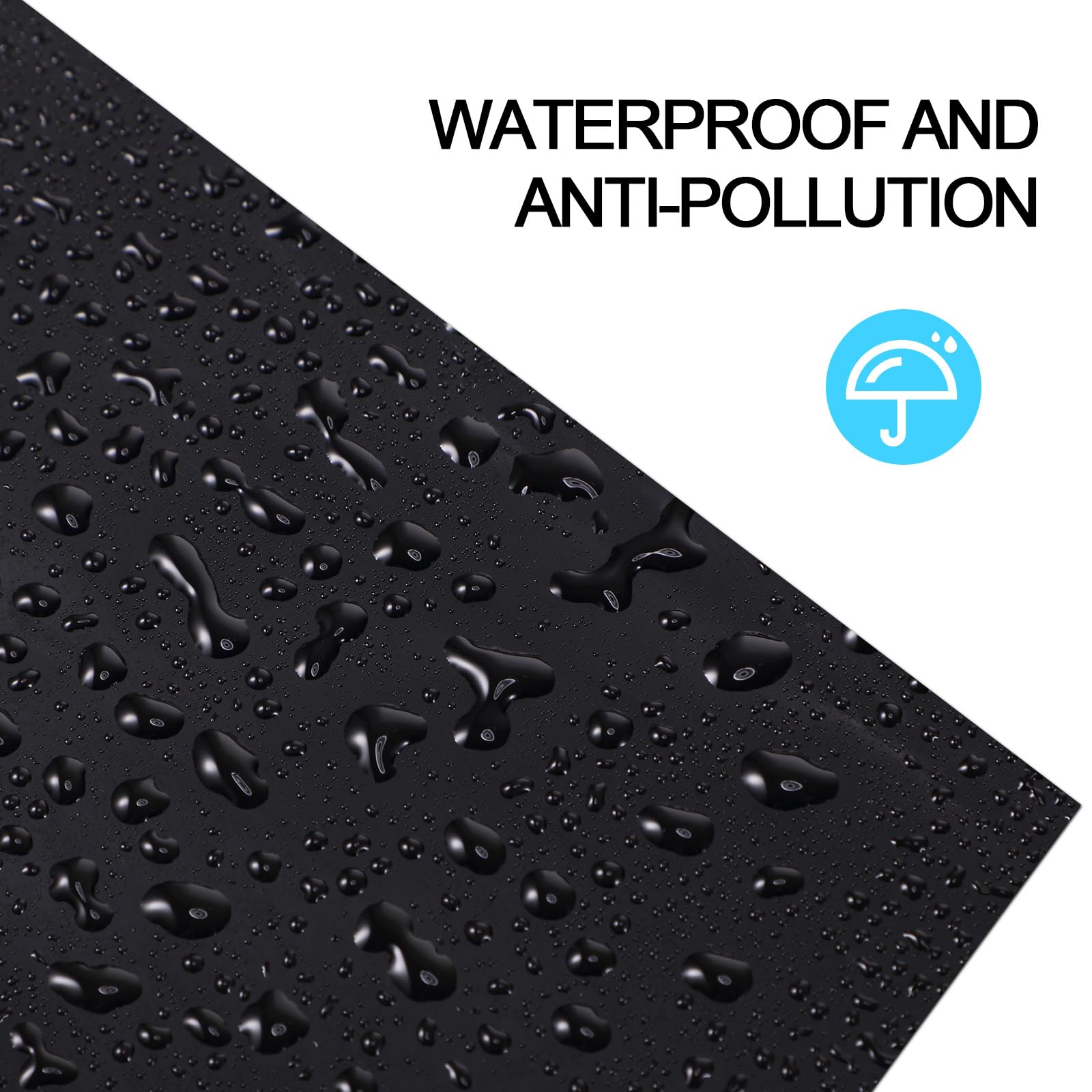 Outus Lot de 240 enveloppes d'expédition autocollantes imperméables et indéchirables en polyéthylène de 6 tailles assorties pour vêtements, livres, cadeaux (noir)