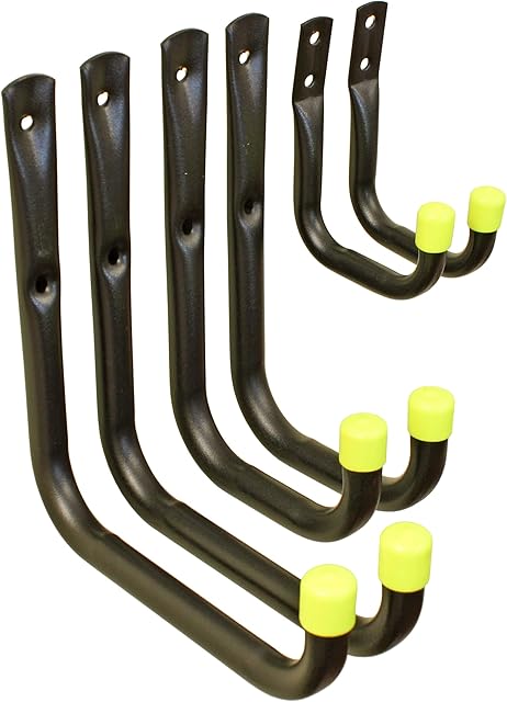 Keypak Universal Heavy Duty Garage Storage Hooks Set (6 Pack)
