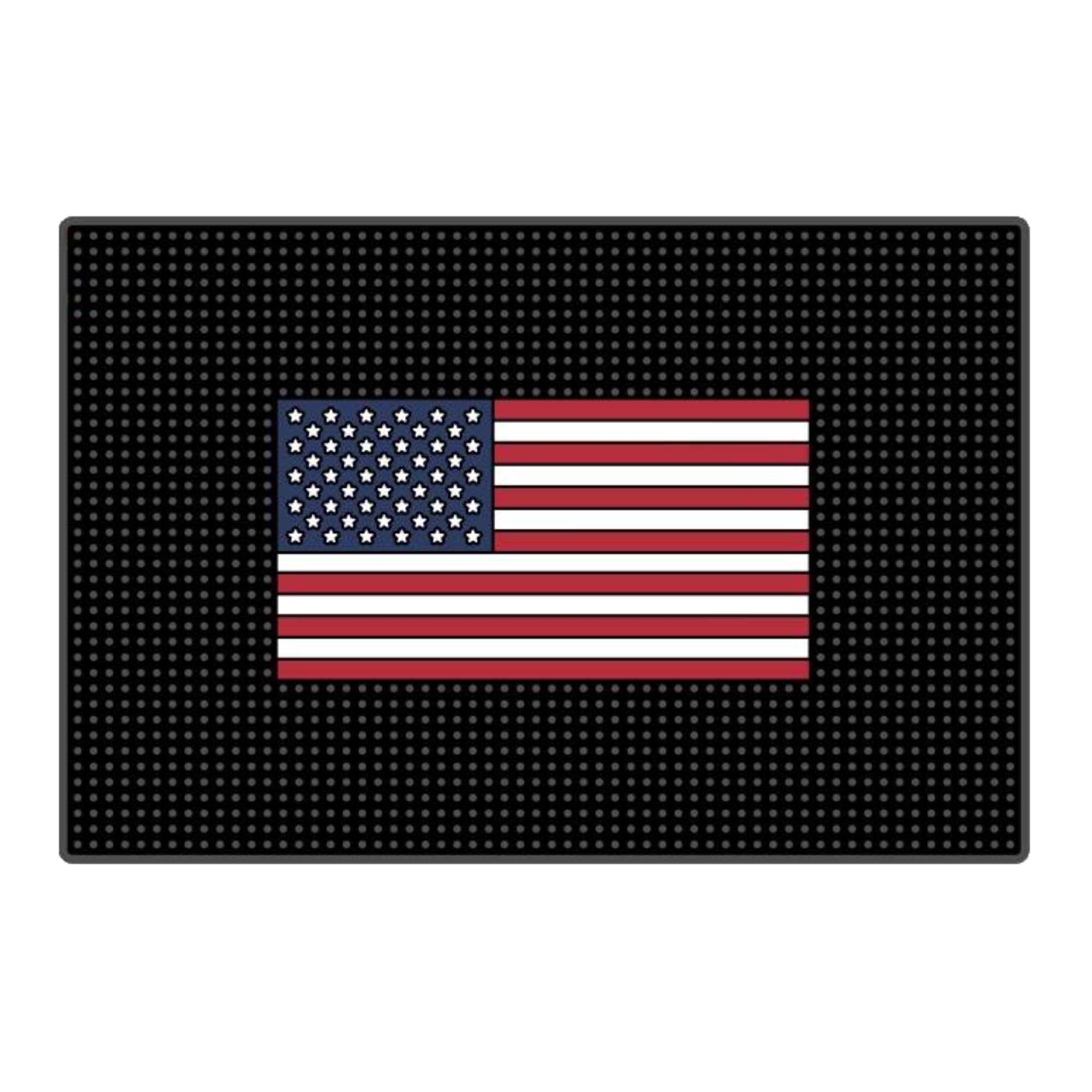 Tenreyn Rubber Bar Mat, 18” x 12” USA American Flag, Non-Slip Bar Service Spill Mat for Countertops, Cocktail Bartenders, Restaurants and Coffee Bars
