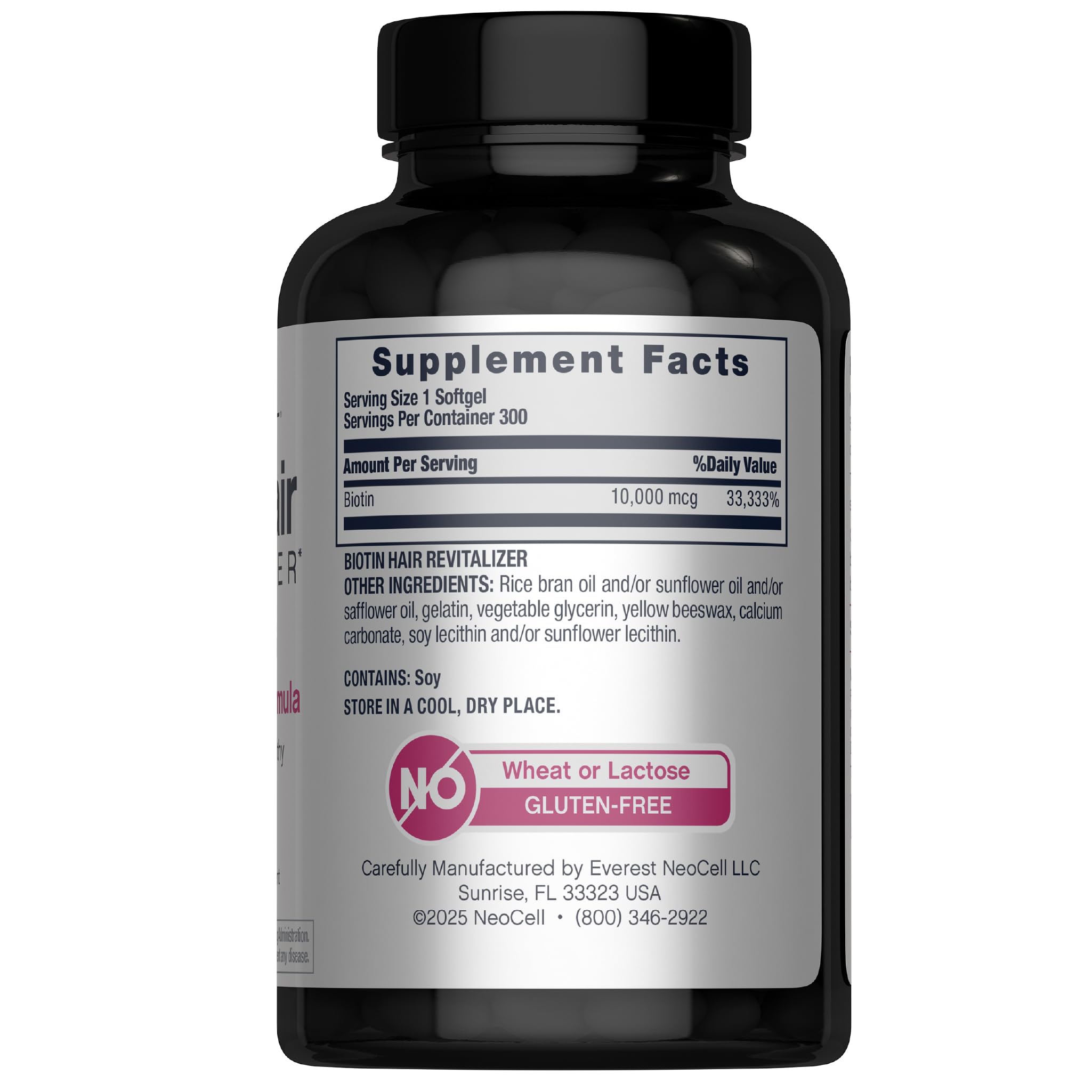 NeoCell Biotin Hair Revitalizer 10000mcg | 300 Softgels — Amazon image 2