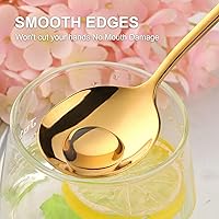 Vista 22 de 4-Pcs Stainless Steel Round Soup Spoons, 6.88 Inch, Heavy-Weight, Set of 4