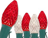 Vista 15 de Wintergreen Lighting C7 OptiCore Luces de Navidad Multicolor Comerciales - Cadena de luces LED de Navidad, luces navideñas al aire libre; cable Verde