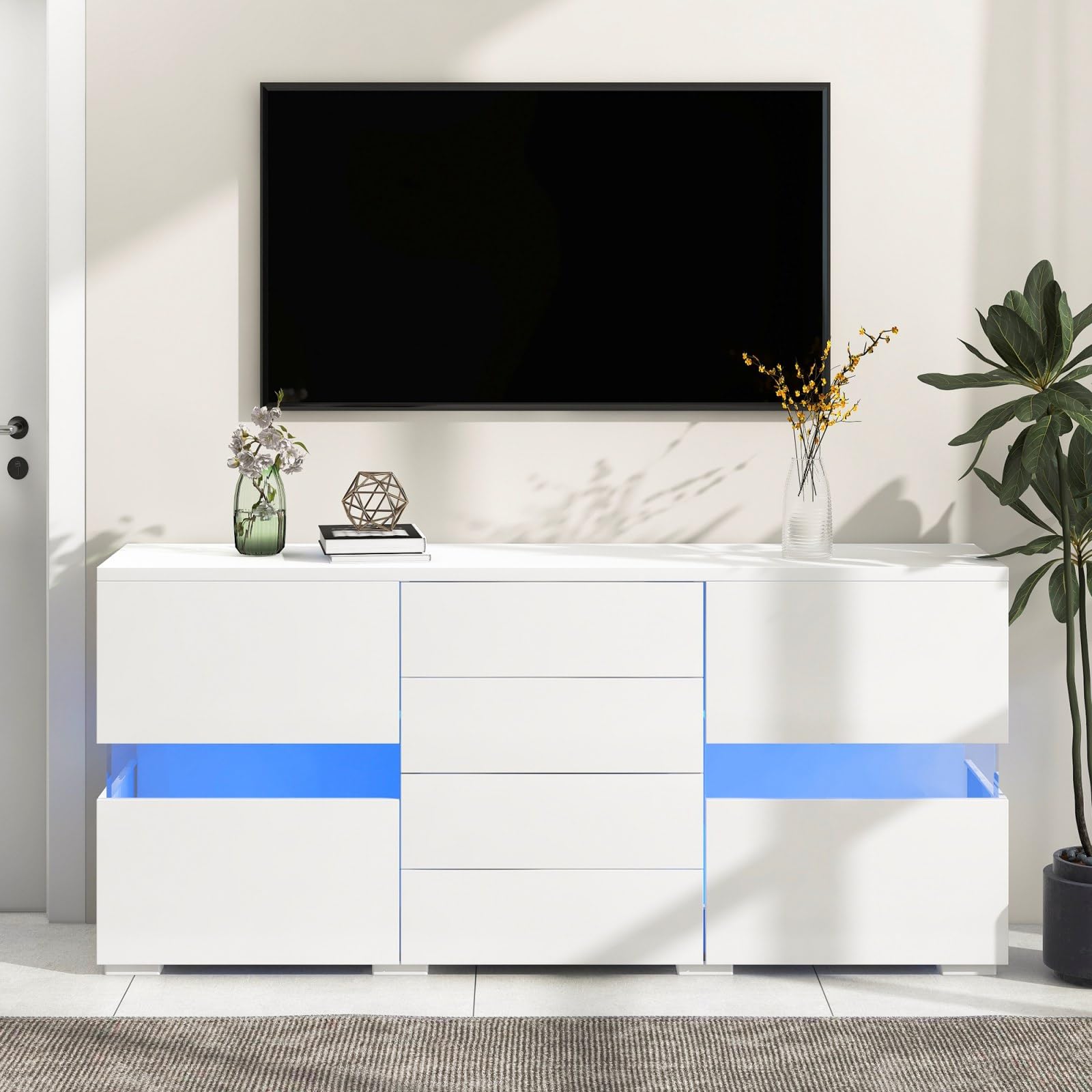 PUGSDRLY Commode met 7 laden, opbergkast voor woonkamer