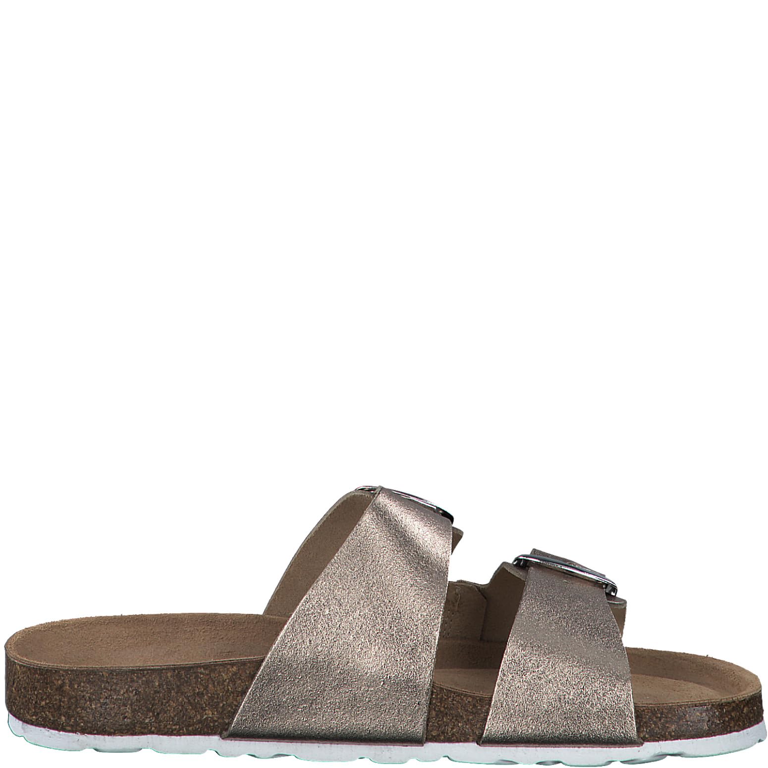 MARCO TOZZI Chanclas para Mujer, Piel, Plantilla Suave Feel Me, 2-27406-42, Pantuflas, Rosa metálica, 39 EU