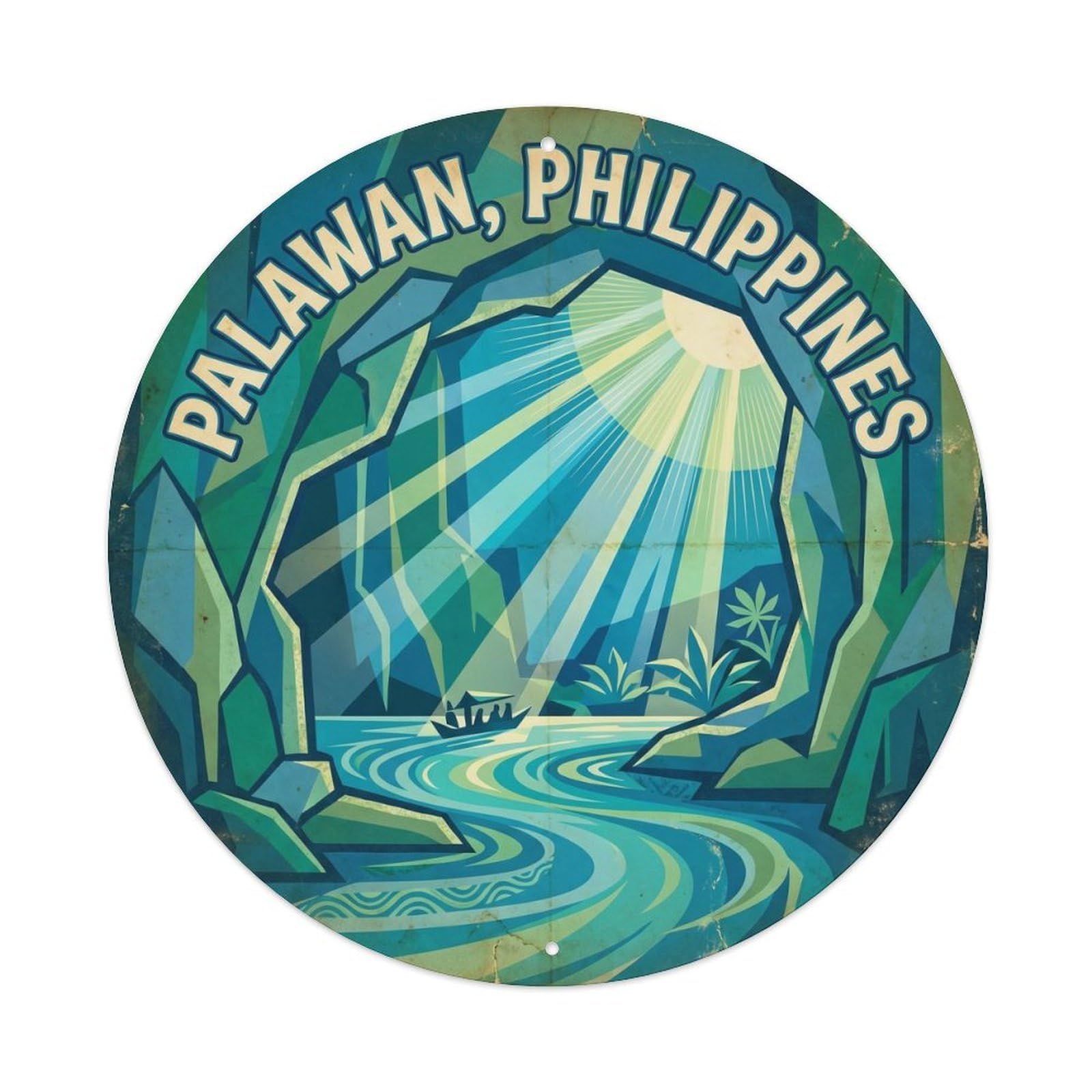 Underground River Palawan Philippines Travel Tropical Metal Tin Sign