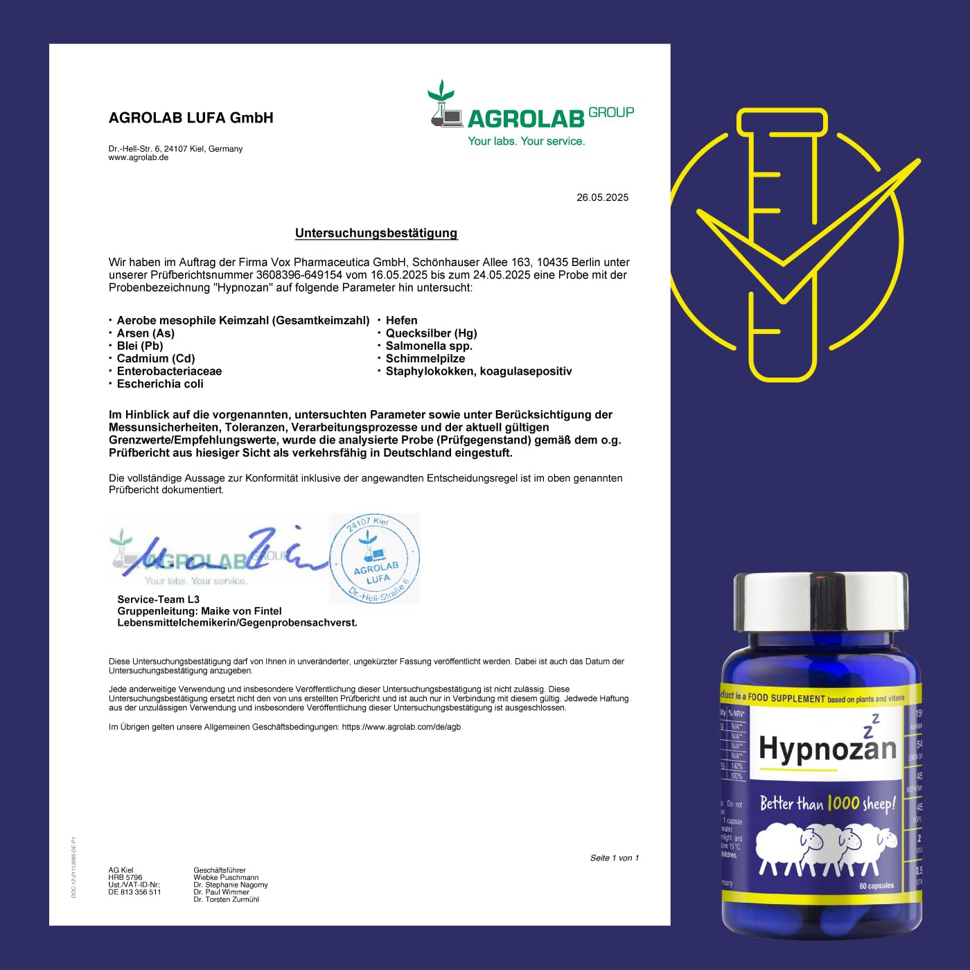 Hypnozan - Pillen für besseren Schlaf Schlafpillen für Erwachsene 60 ruhige Nächte - 60 helle Morgen Laborgeprüft Nur 1 Pille vor dem Schlafen (Aktivpillen)