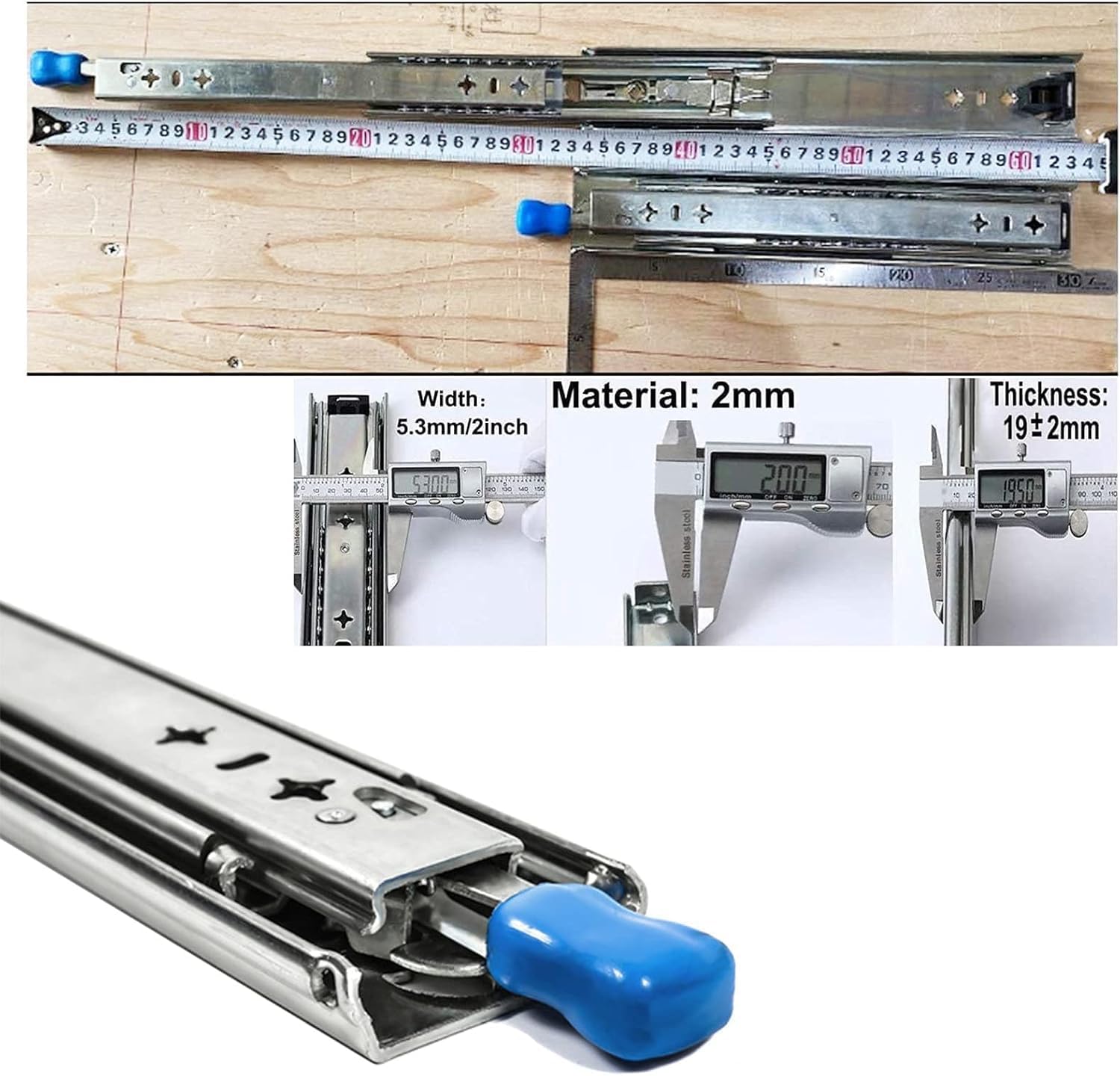 Heavy-Duty Locking Ball Bearing Drawer Runners(850mm(34 inch))
