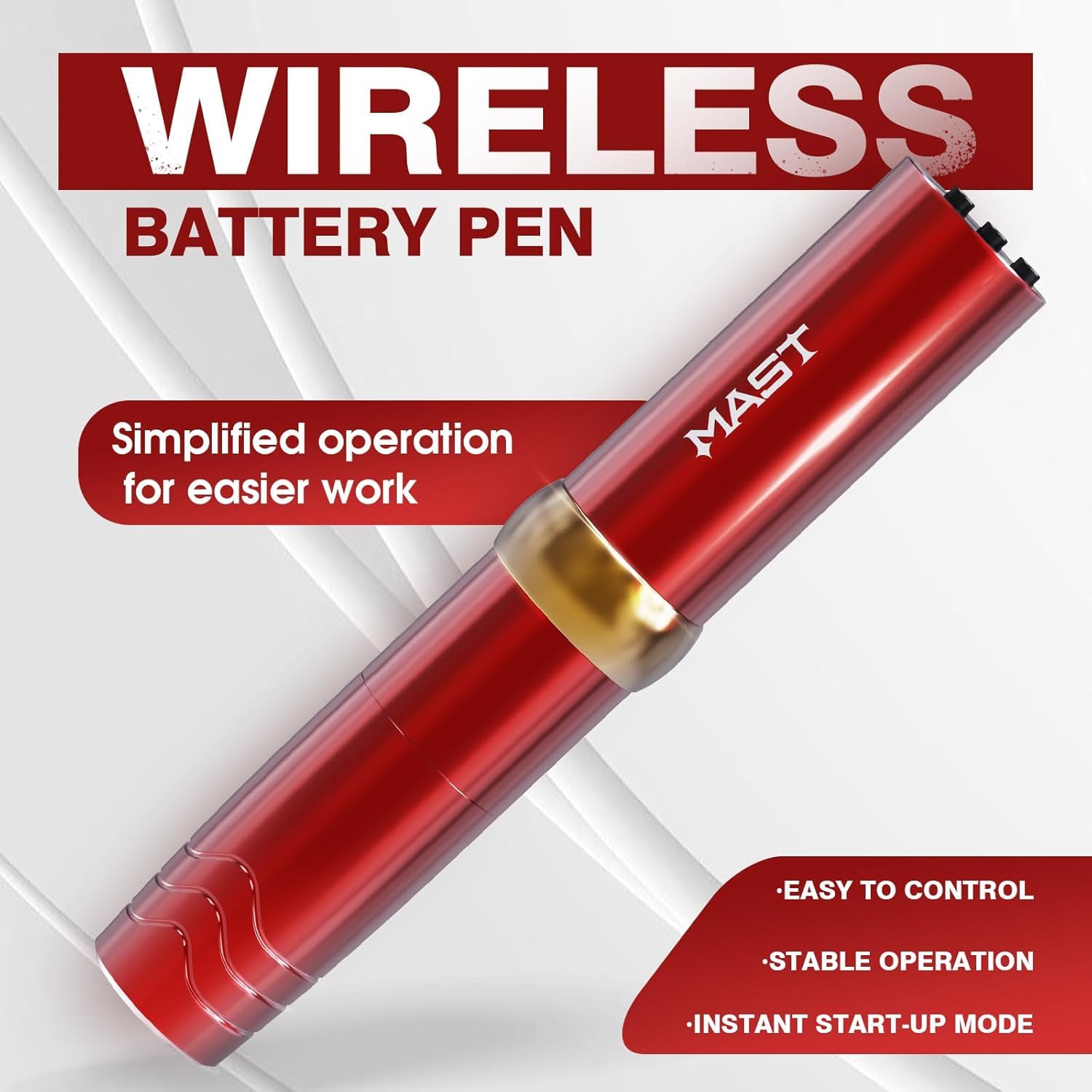 Mast P10 Pro bezprzewodowa maszyna do tatuażu 118 g, 2-10 V, regulowana