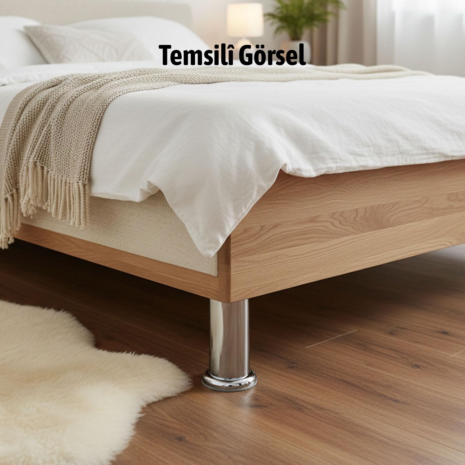 Krom Gümüş 12 cm Kalın 51 mm Metal Mobilya Ayağı Modern Dayanıklı Koltuk Kanepe TV Ünitesi M8 Civata