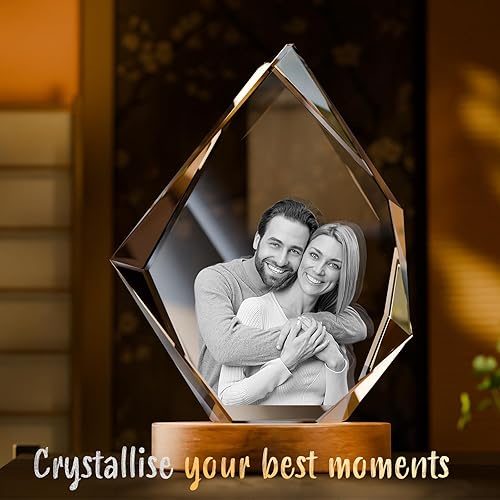 Miniatura 3 de Artmosphere Foto de cristal 3D, regalos personalizados de Navidad para mujeres, esposa, ella, mamá, hombres, él, papá, abuelo, abuela - Gran regalo