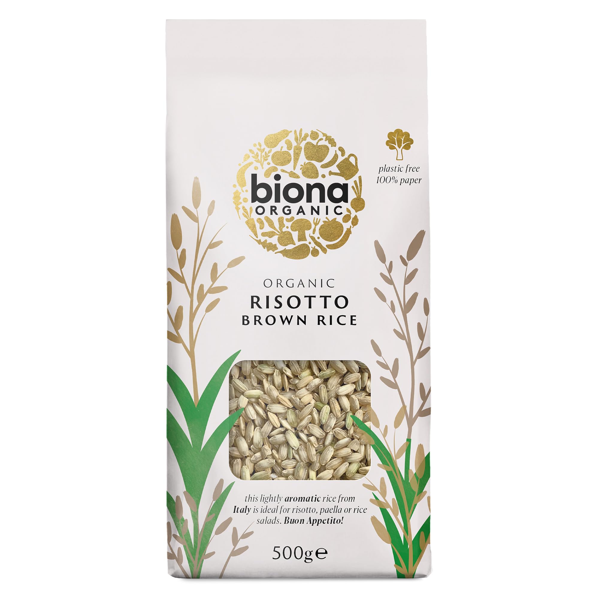 BionaOrganic Risotto Rice Brown, 500gEU Organic