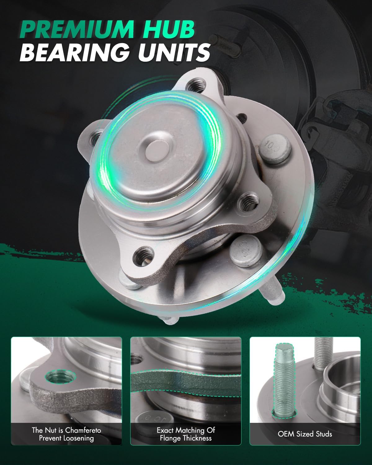 SCITOO 1 x Rear Wheel Bearing and Hub Assembly 05-07 for Ford Five Hundred for Ford Freestyle for Mercury Montego,08-09 for Ford Taurus for Ford Taurus X for Mercury Sable,FWD 5-Lug 3.0L 3.5L 512299