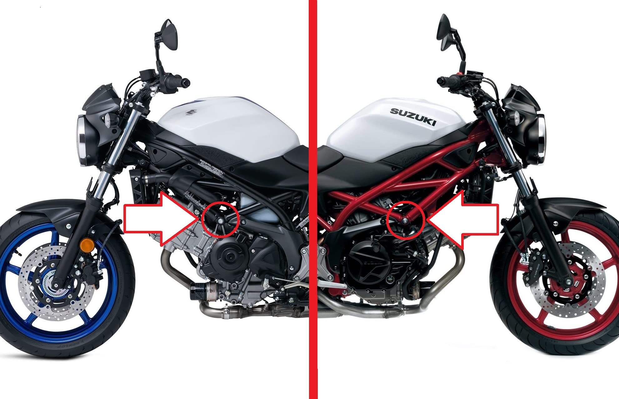 SUZUKI SV650 SV 650 2016-... - TAMPONI PARACARENA PARATELAIO CRASH PADS PROTEZIONE
