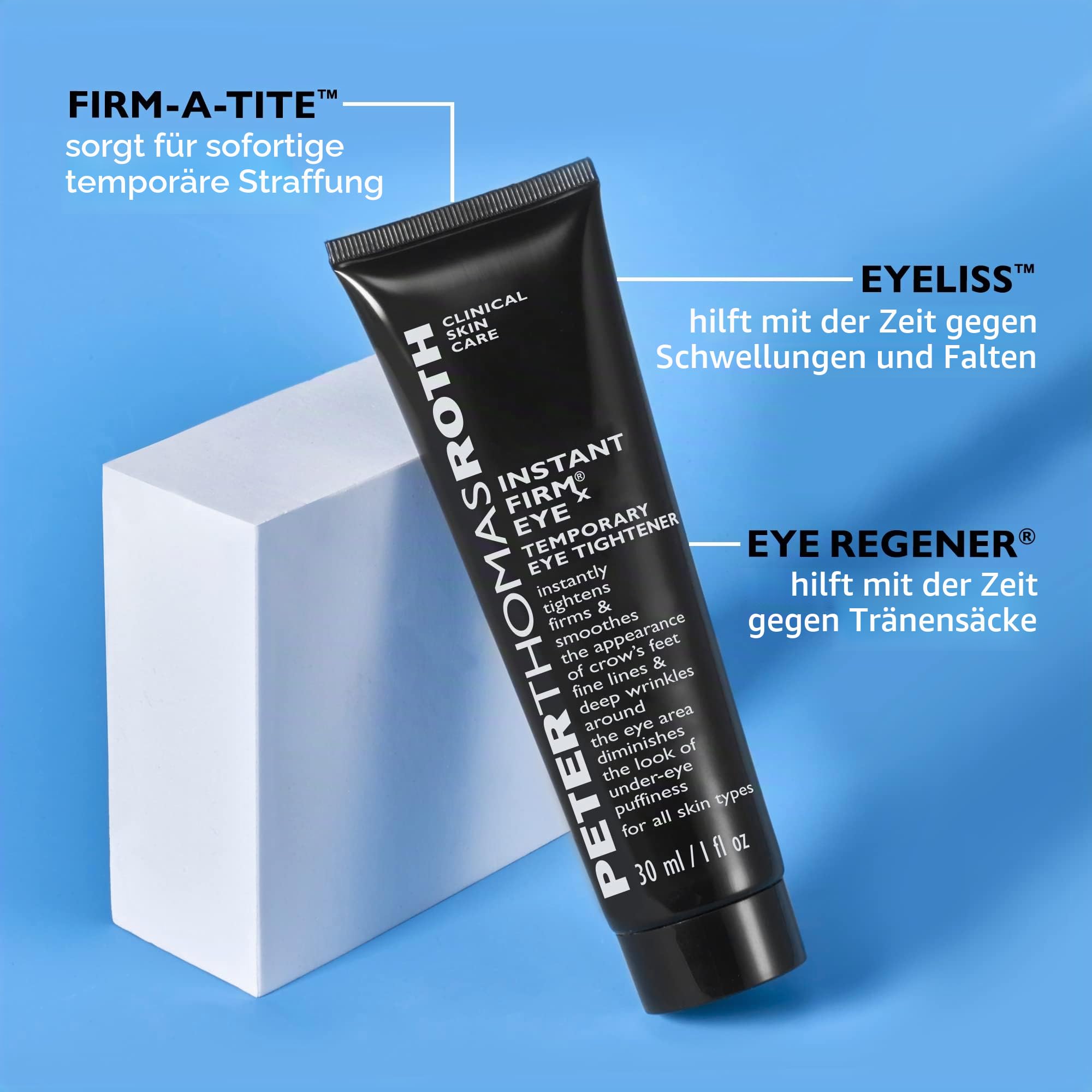 Peter Thomas Roth Augenpflege-Set – 2x Instant FIRMx Eye Tightener 30 ml – Sofort straffendes Augenserum gegen Falten, Augenringe & Schwellungen, Anti-Aging Pflege Duo