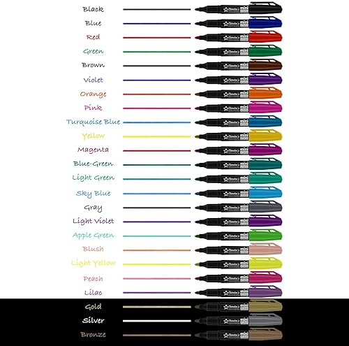 Miniatura 4 de Thornton's Office Supplies Mini marcadores permanentes que funcionan en plástico, madera, piedra, metal y vidrio para niños y adultos, garabatos