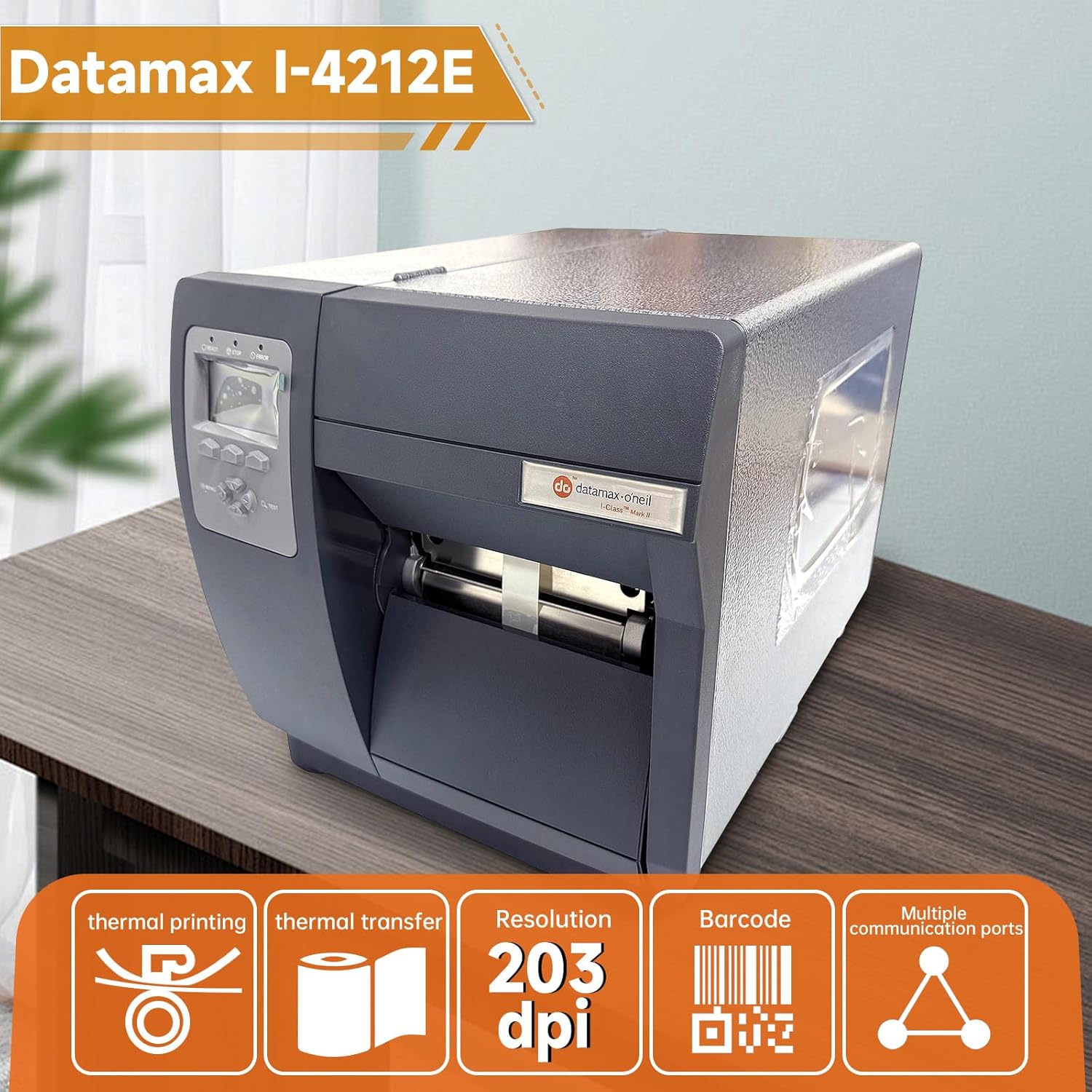 I12-07-4Y00N007 Datamax O'Neil I-Class I-4212E Mark II 203DPI Thermal Industrial Barcode Printer 4.10 Inch Print Width | USB 2.0 + Serial Ports RS232 + Parallel Port |