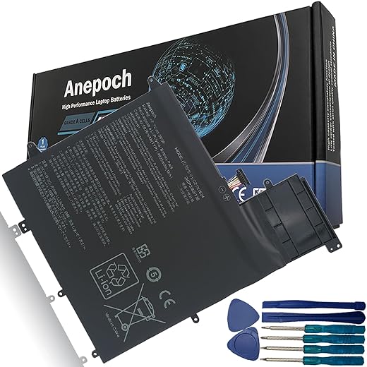 C21N1624 Laptop Battery Replacement for Asus Q325U Q325UA Q325UAR ZenBook Flip S UX370UA 1A 1B C4093T C4061T C4072T Series Notebook 0B200-02420000 7.7V 39Wh 5070mAh