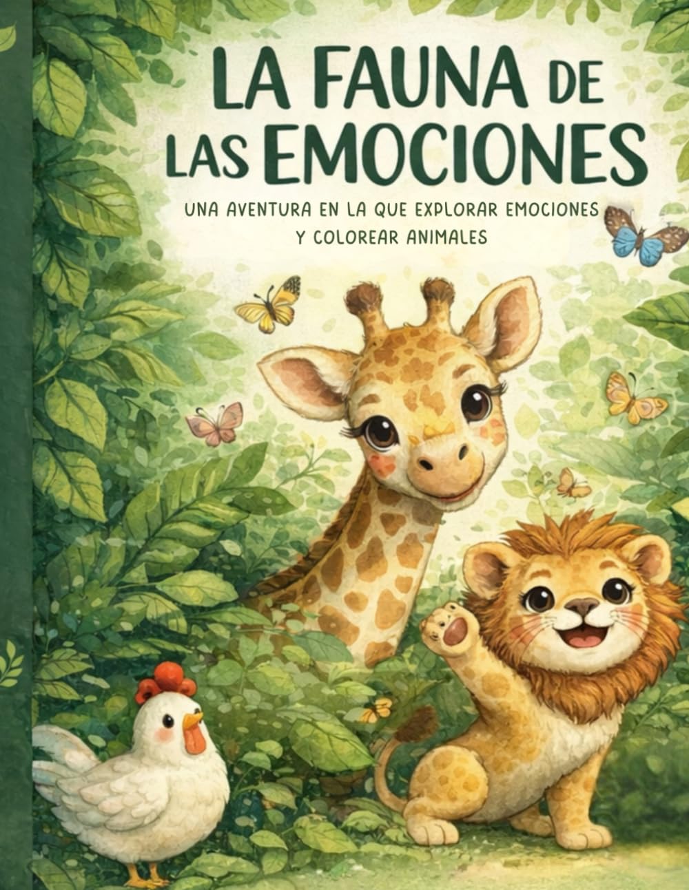 LA FAUNA DE LAS EMOCIONES.: Libro para colorear animales y sentimientos para niños de 3 a 8 años – Educación emocional infantil