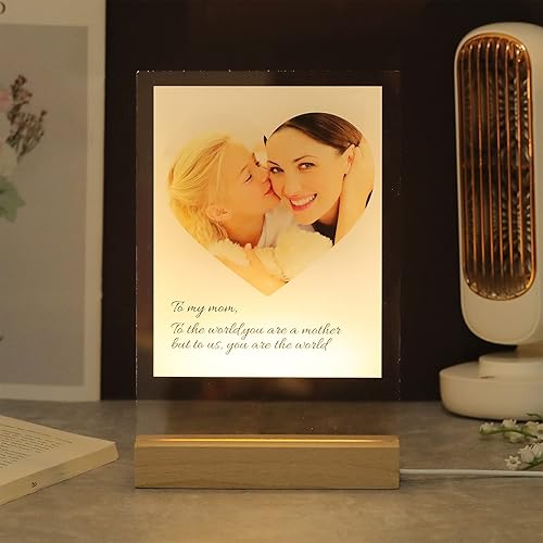 Miniatura 8 de Placa de fotos acrílica personalizada, placa personalizada con foto y texto, regalo del día de la madre, regalo de cumpleaños
