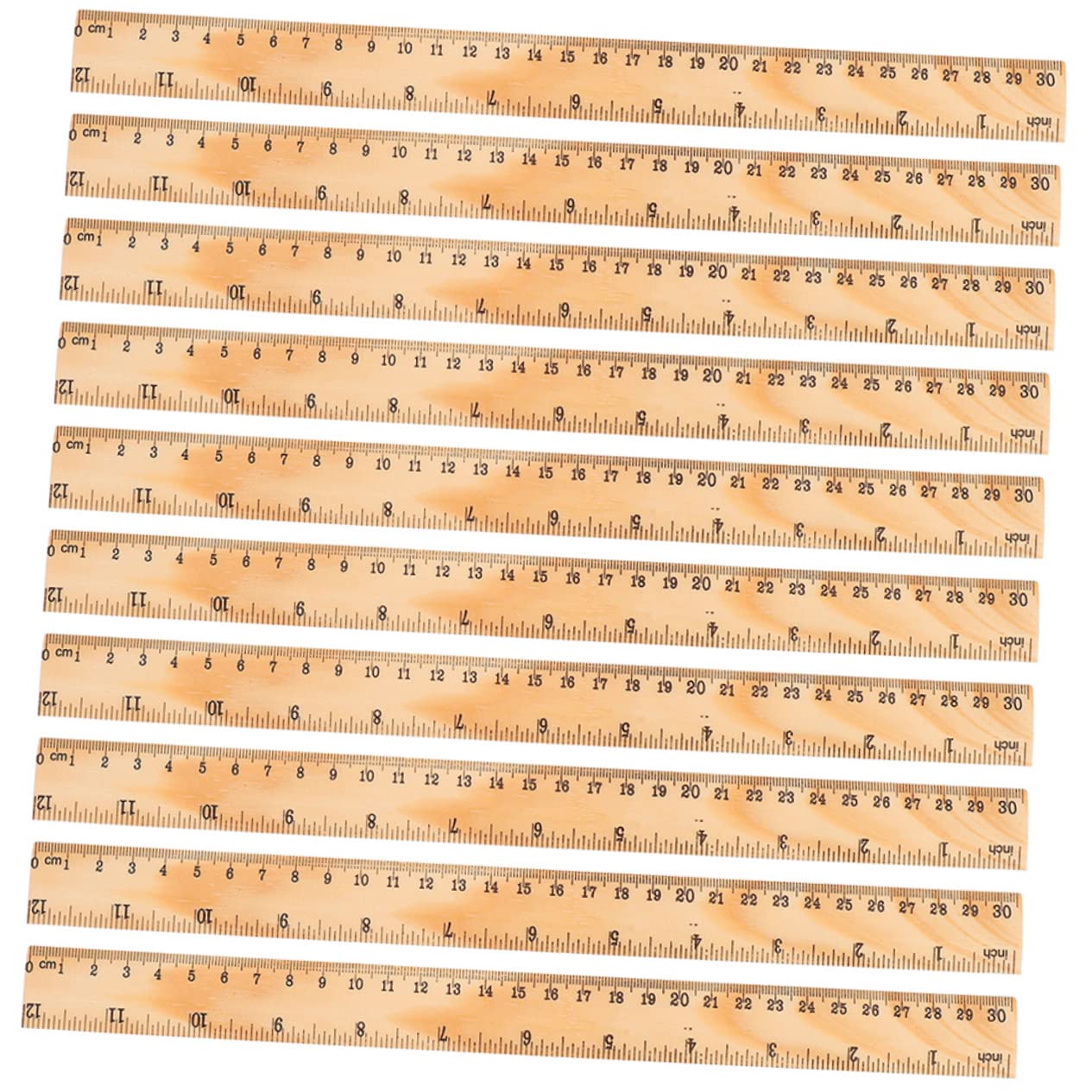 Regla De Madera Multifunción 12 Pulgadas 72pcs Recta y De Medición para Estudiantes y Arquitectos