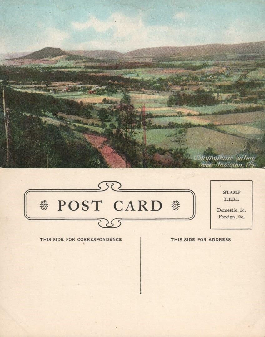 CONYNGHAM VALLEY NEAR HAZLETON PA ANTIQUE POSTCARD