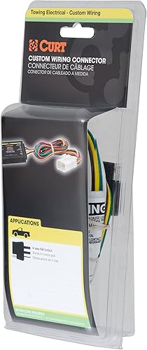 Miniatura 7 de CURT 56159 Arnés de cableado de remolque personalizado de 4 pines para el lado del vehículo, se adapta a Land Rover Evoque seleccionado