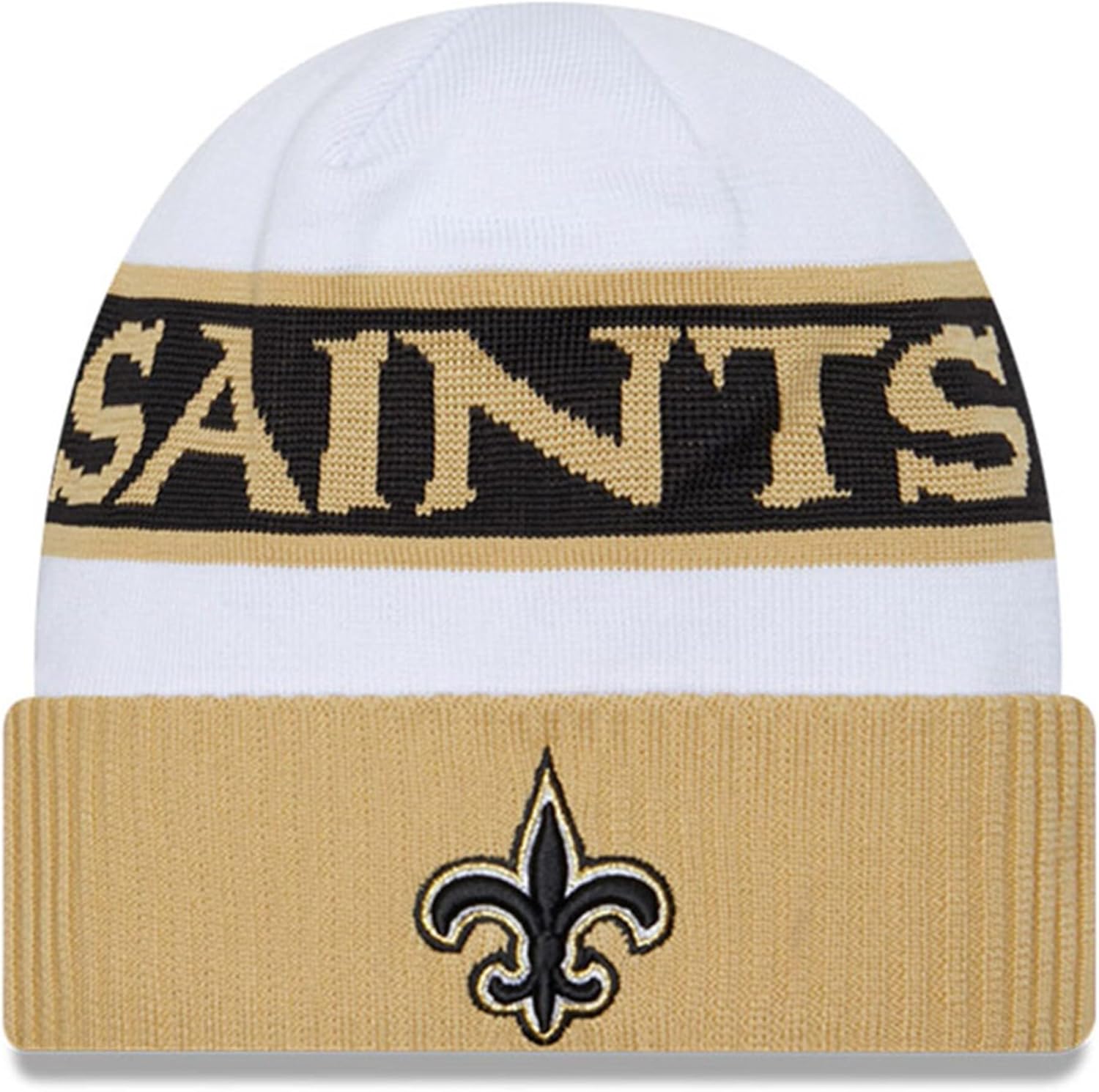 New Era Unisex-Adult NFL Official Team Color Primary Logo Cold Weather Sideline Tech Cuffed Knit Beanie Hat