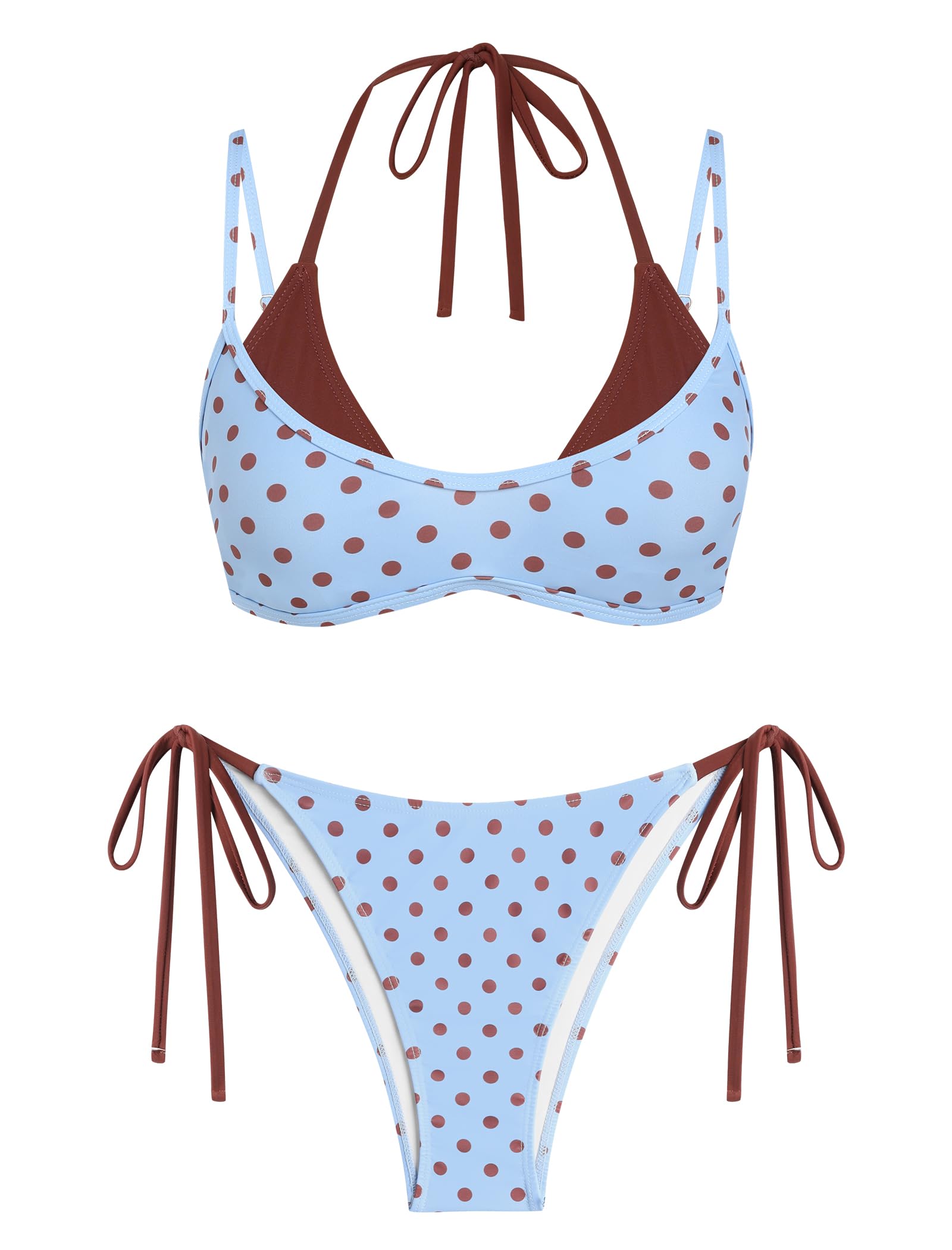 Photo 1 of ZAFUL Women's Polka Dots Bikini Set