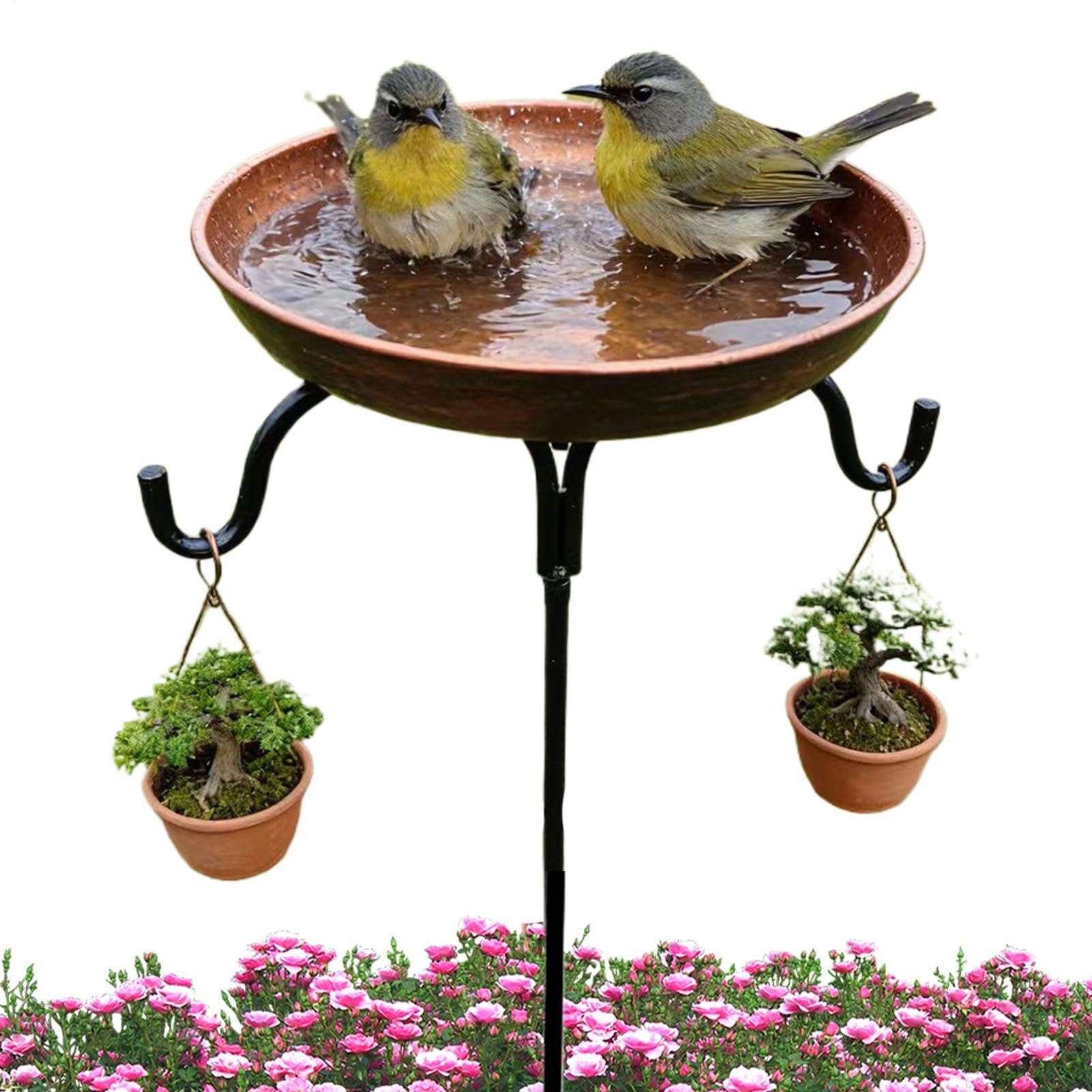 Bain pour oiseaux avec crochets et mangeoire vintage pour colibris perruches conure