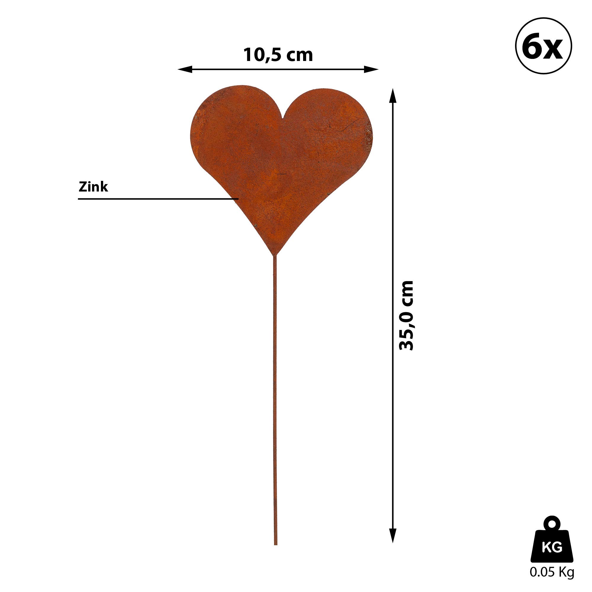 Set 2 Decorazioni Da Giardino Stile Ruggine - Uccelli Su Rami Per Aiuole E Vasi 45 Cm - Foto 10