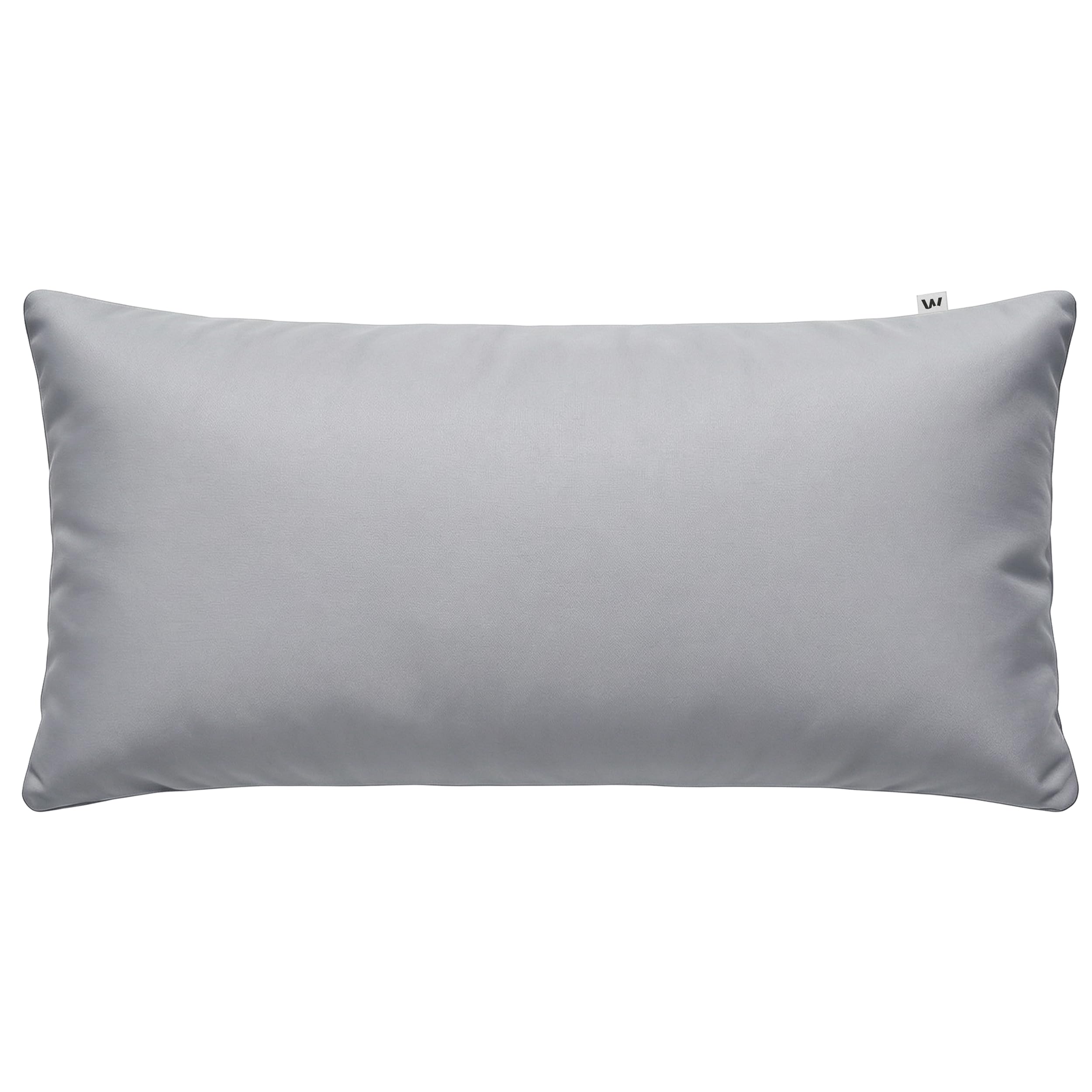 Wolkenfeld Kissenbezug 40 x 80 – 100% Baumwolle – mit verdecktem Reißverschluss – Atmungsaktive Kissenhülle, Hautfreundlich & Pflegeleicht – Oeko-TEX Zertifiziert – Hellgrau