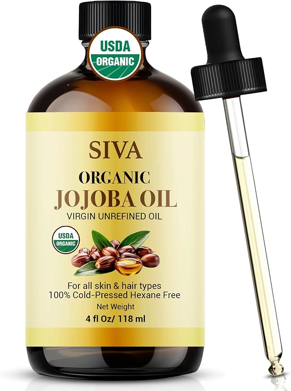 SIVA ORGANICS Óleo de jojoba com conta-gotas, 118 mL